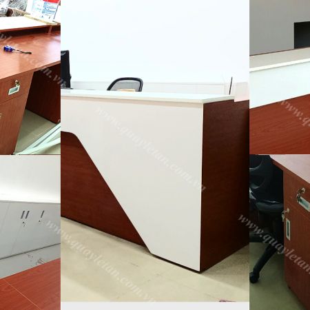 Quầy Lễ Tân Thấp Giá Rẻ QLTT M08
